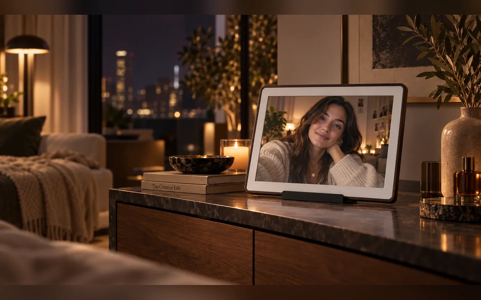 Sight AI display in a warm private interior