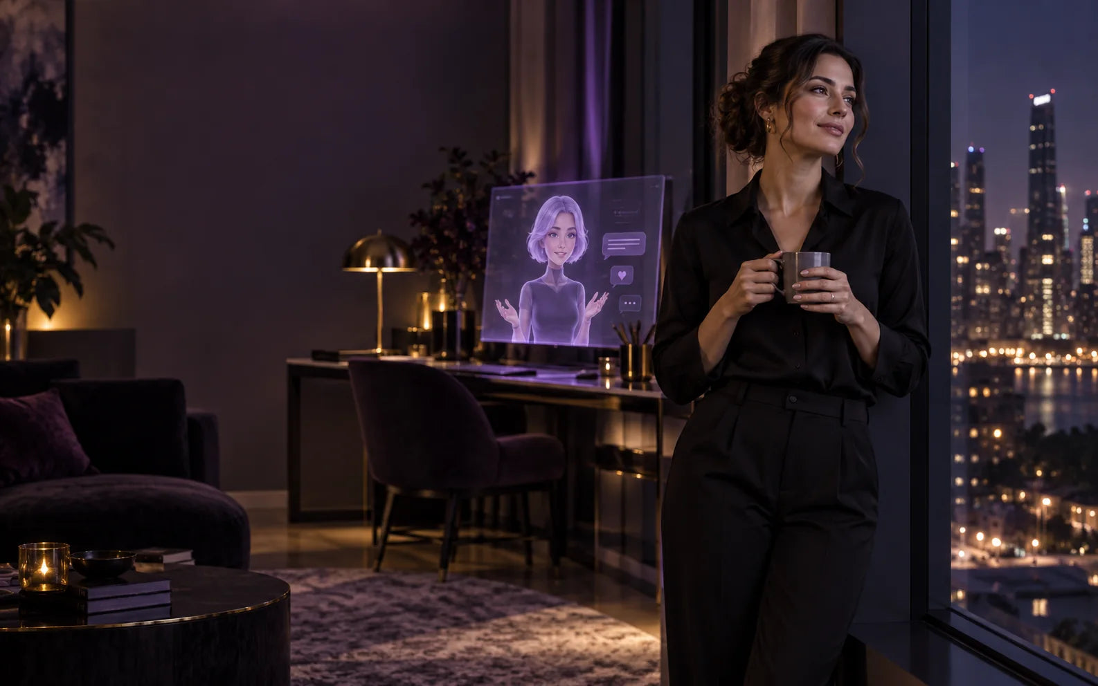 Creator taking a break while her clearly artificial digital twin continues approved audience interactions